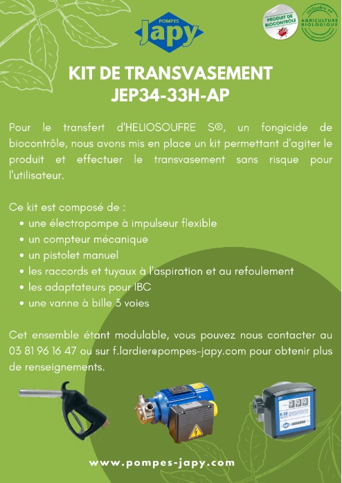 Kit de transvasement JEP34-33H-AP