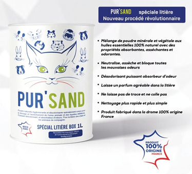 Pur Sand spécial litière, un nouveau procédé révolutionnaire